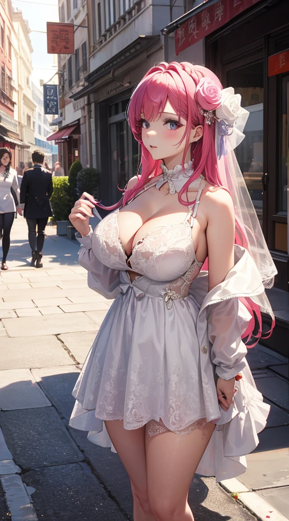 (8K ,hyper-detailing,ultra real photo,Best masterpiece,natural,Perfect artwork,Perfect female body),Two cute busty girls ,(large titmouseies),antique flower wedding,antique flower wedding,Chinese Wedding Dress,Stylish hairstyle,Elegant and sexy bride,on an antique street,Wear a Sexy Vintage Wedding Dress,The cleavage is larger,,stretch the meat,Raised sexy,The kinky is exposed ,titmouse,Full body photo