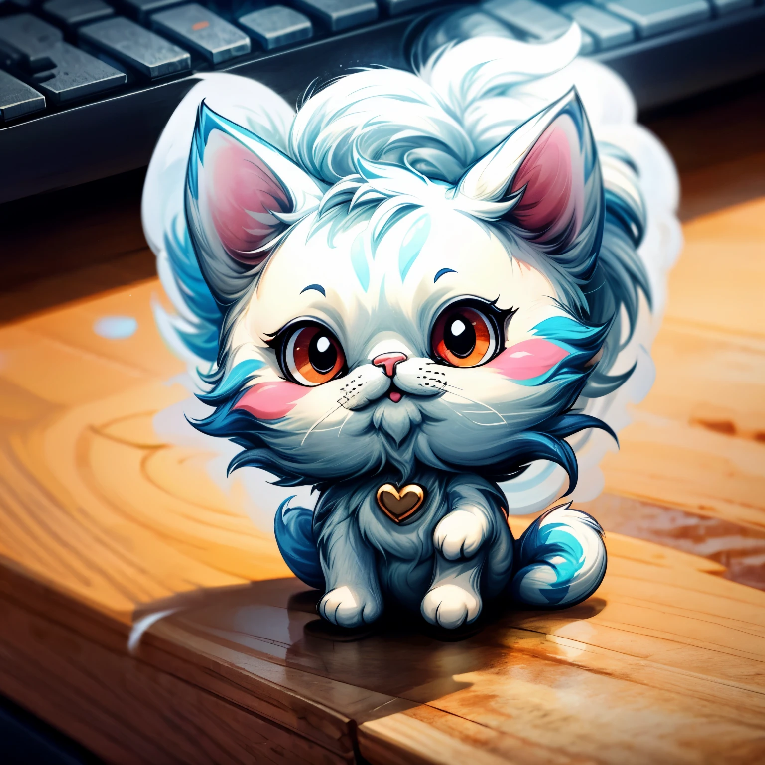 A logo catss cute little a sticker