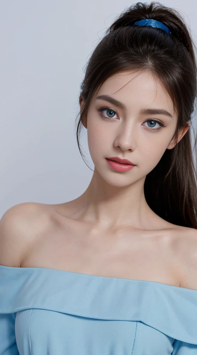 8K, quality, 复杂的the detail, 超the detail, 超高分辨率, tmasterpiece, Random angles, Elongated, ssmile, (cosmetics: 0.4), (Fluffy blue eyes: 1.21), blue eyes body)), 1 girl, Alone, 1 girl, (( full bodyesbian)), Close-up Shot Shot, sitted, side , , ((tall)), (((toned figure))), (((rosto magro))), sharpy face, Sharp lashes, long whitr hair, high ponytails )) (the detailed face), sharpy face, Small lips, Thin lips,
(( an off-the-shoulder top )), the detailed face, the detailed breast, , Bigchest, the detail, , beuaty girl,Has slender abs: 1.4, sixpack abs: 1.4, Botulinum toxin, bigger, perfect bodies, the detail leoonlight)), hilltop