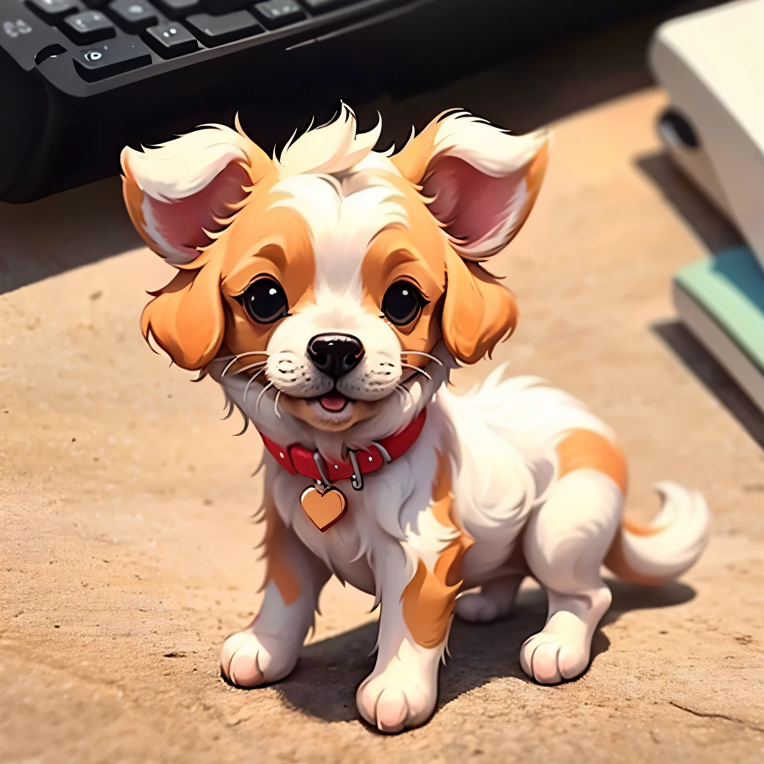 A logo a Dog cute little a sticker