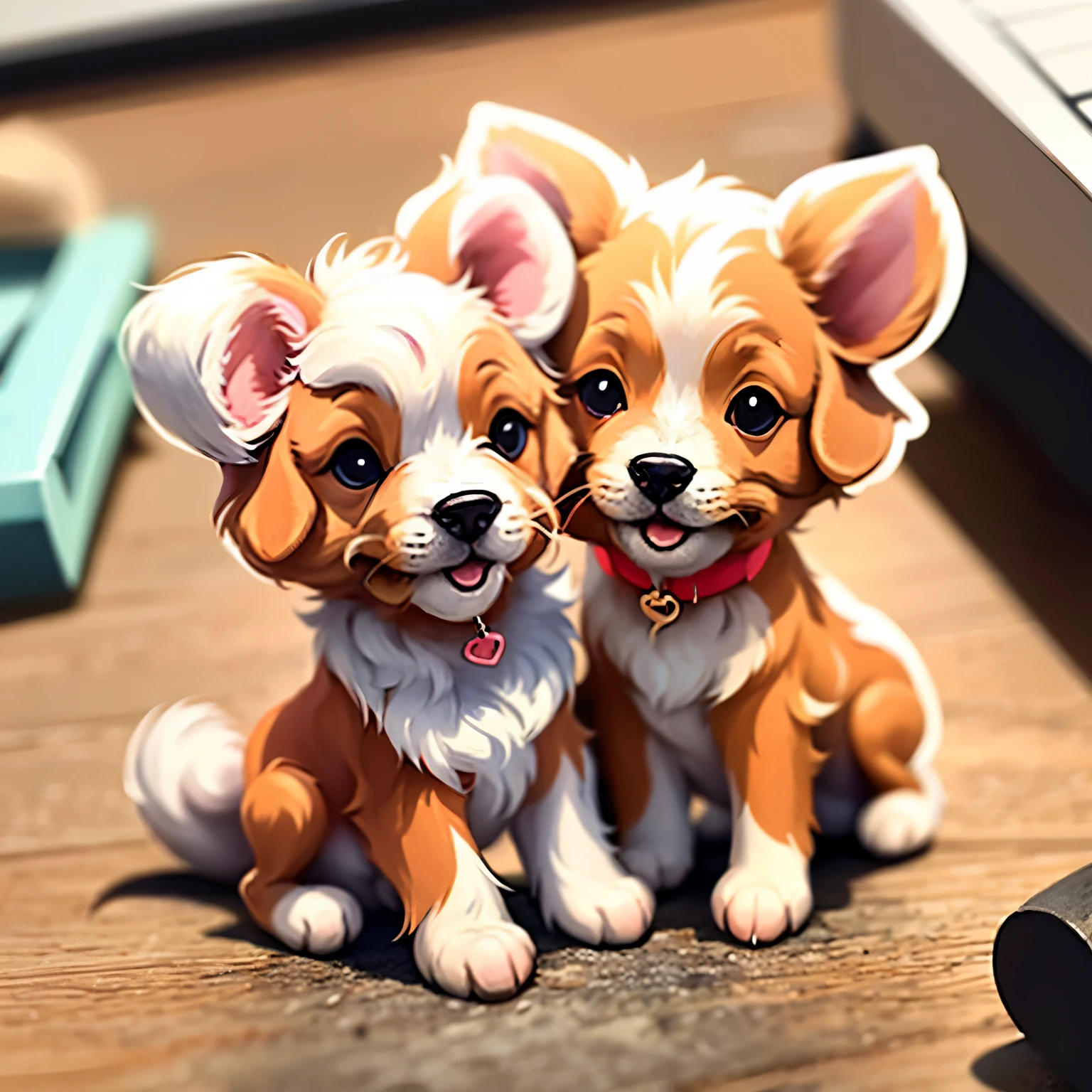 A logo a Dog cute little a sticker