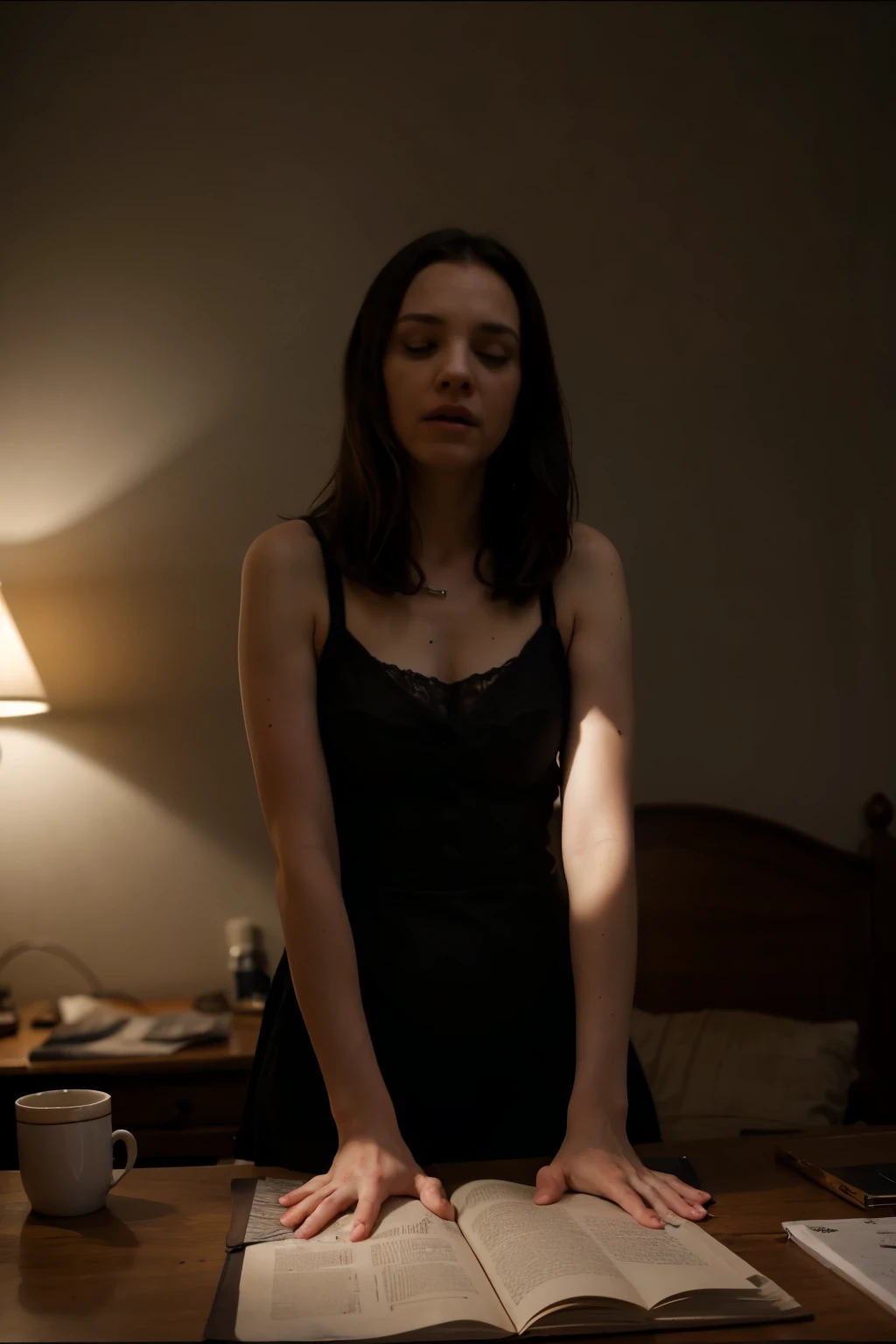 RAW photo, 25 y.o woman, jessicajones, night, city street, (high detailed skin:1.2), 8k uhd, dslr, soft lighting, high quality, film grain, Fujifilm XT3 , nude body, pussy, small breasts, skinny, lies on bed, lies on back, crying, pussy juice, shy, sad, indoors, bedroom, tiny hips,