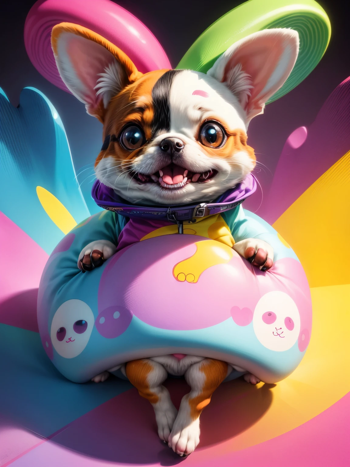 a close up of a cartoon dog with different expressions on it, cute colorful adorable, kawaii cute dog, cartoonish cute, cute features, soft cute colors, 中 元 节, けもの, pastel colors only, cute art style, cute dog, ( colorful ), aww, unused sticker sheet, [ floating ]!!, cute cartoon