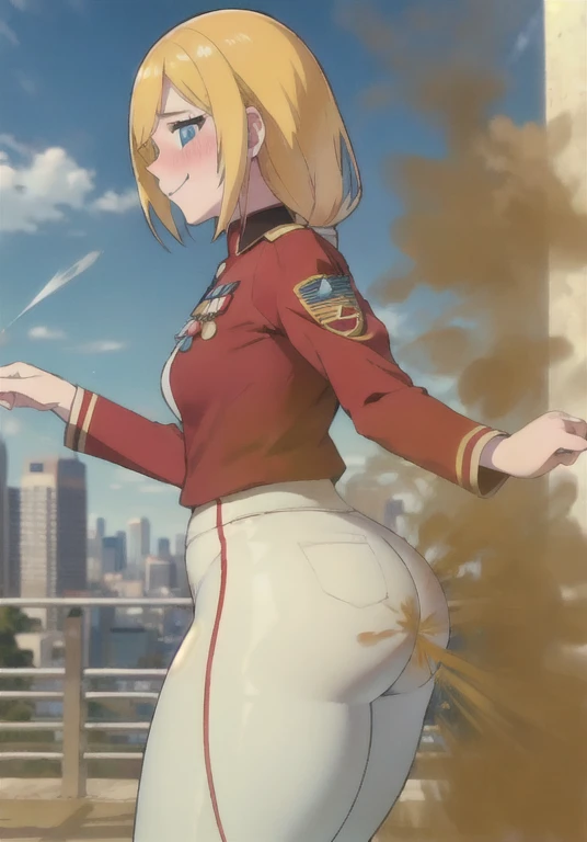 ((historia)),((velocity)),Attacked by farts, (((Women stand)),velocity, blue eyes,detailed eyes,),i'i'i'i'i'i' classic city streets)),((One Woman)),((girl wear a scout regiment outfit and white legging)),blonde,((A girl smells a fart and smiled shyly )),((fart while stand)),((blushing)),(masterpiece:1.2、top-quality)、(the Extremely Detailed CG Unity 8K Wallpapers、ultra-detailliert、Best Shadows)、(细致背景)、(The best lighting、extremely delicate and beautiful)、depth of fields、1girl in、独奏 ,Women,((((Girl is embarassed when she farting)))),(profile facing diagonally)))),((i'I closed my mouth with hand feel embarassed...)),(()),((embarassing look)),((massive fart))
