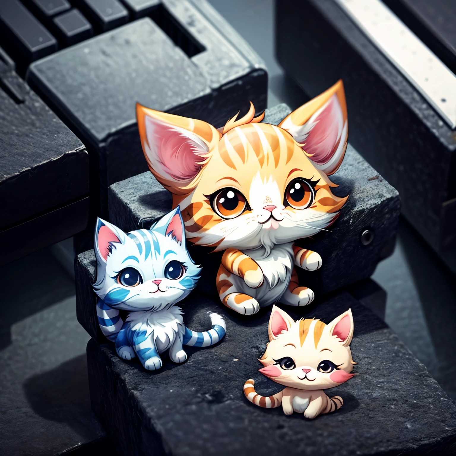 A logo catss cute little a sticker