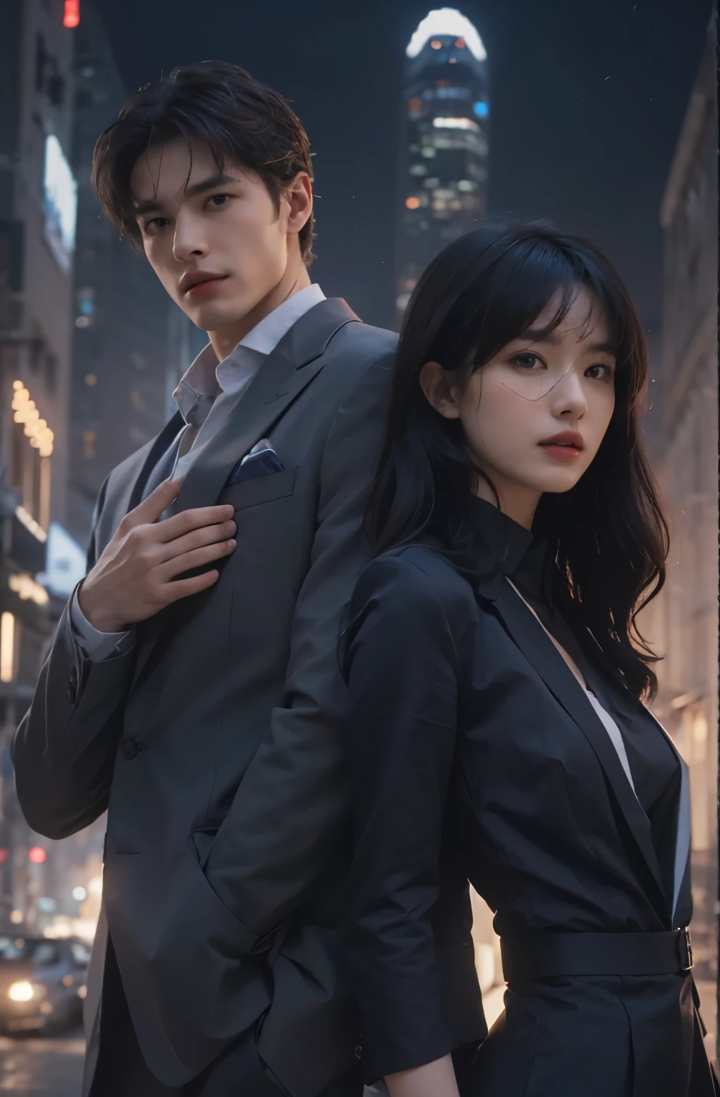 A man and girl，primitive, Masterpiece, ultra fine photos, Best quality, Ultra-high resolution, Realistic, Sunny, full-body portraits, Amazing man, Dynamic posture, exquisite face, Vibrant eyes,  Very detailed background, Detailed face, detailed tidy background, Gorgeous, High detail skin, Realistic skin details, Visible pores, Clear focus, volume fog, 8K  UHD, Digital SLR, High quality, filmgrain, Fair skin, Realism，（（（Handsome man and beautiful girl：1.4）））