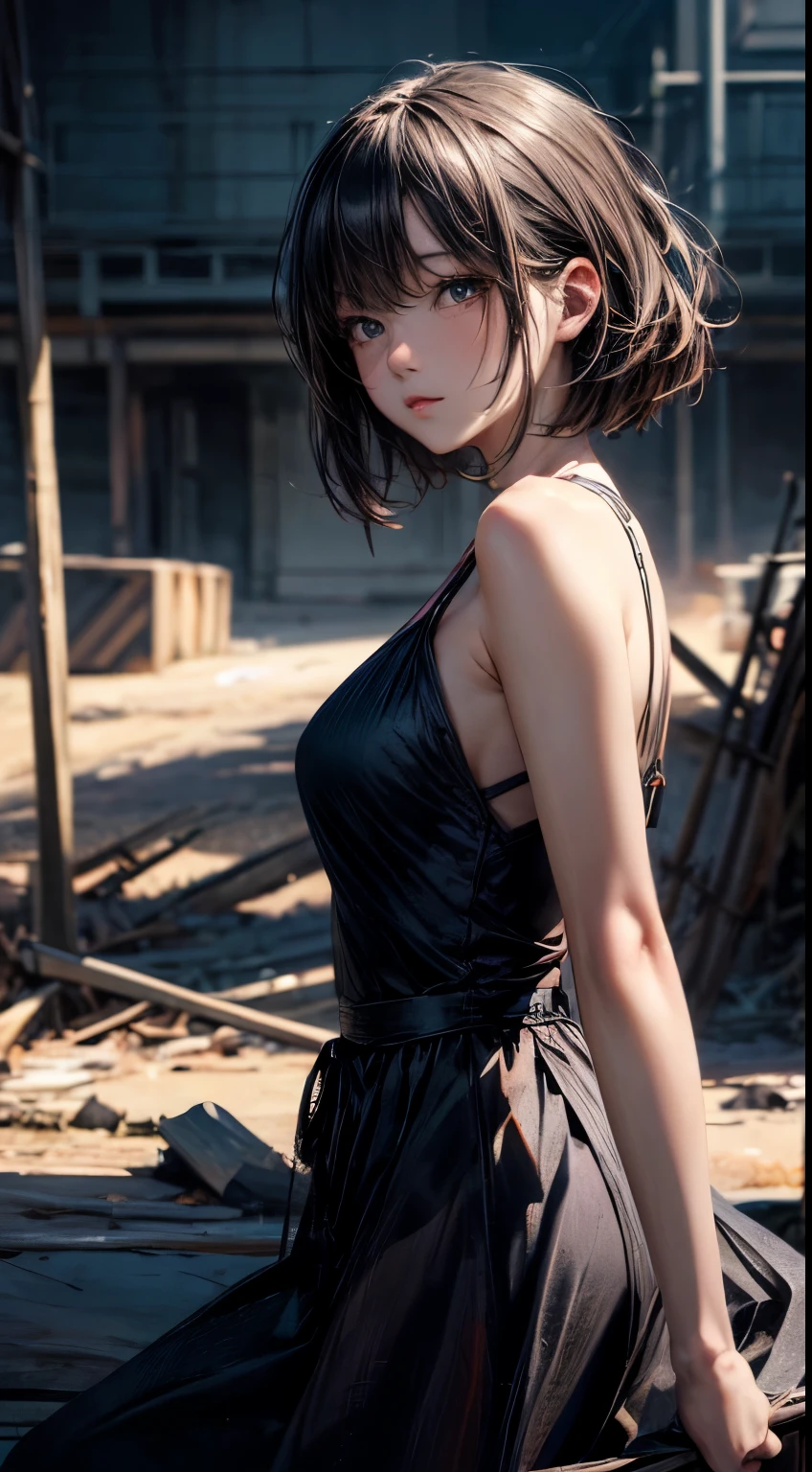 doll,Bigchest,sitted,Standard Human Body,Wide background,sideshot, (Deserted:1.3), (tmasterpiece, top-quality, Near and far law, depth of fields:1.5), florals, mare, 云, 美丽的面容, from below, 8K, RAW photogr, absurderes, Impresionismo, (Tom Thomson, Claude Monet, Joaquin Sorolla, James Wilson Morris, Jon Fabian Aluson, Hugh Henry Breckenridge:0.8), nffsw, Photorealsitic, film grains, color difference, K HD, ultra - detailed, finedetail, 动态照明, Dramatic Lighting、shadowy、Sharp focus highly detailed eyes and face、Sharp pupils、Realistic pupils