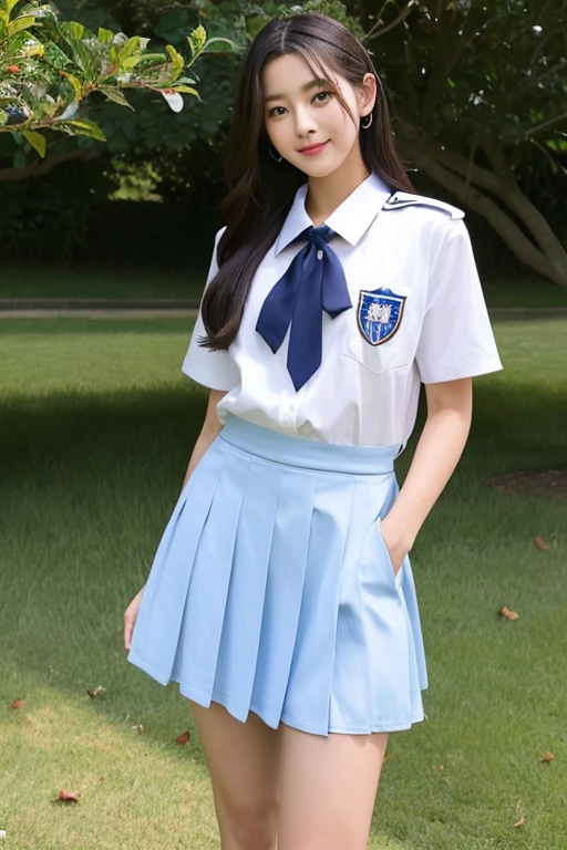 hight resolution、hightquality、Wearing a private high school uniform、
