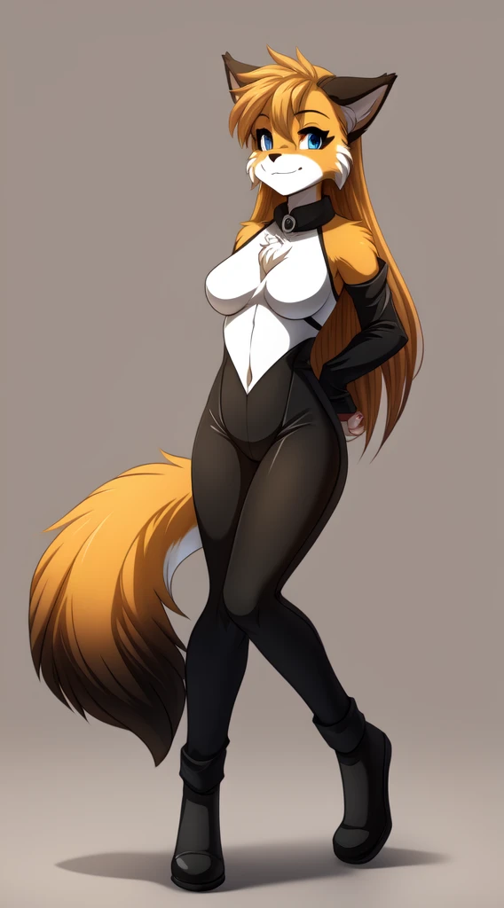 anime - style picture of a fox with a black and white outfit, female furry mini cute style, female fursona, fullbody commission for, furry art!!!, furry fursona, generic furry style, an anthro fox, fursona furry art commission, furries wearing tails, fursona!!!!, commission for high res, commission on furaffinity, fursona commission, hairlong, sexy naked