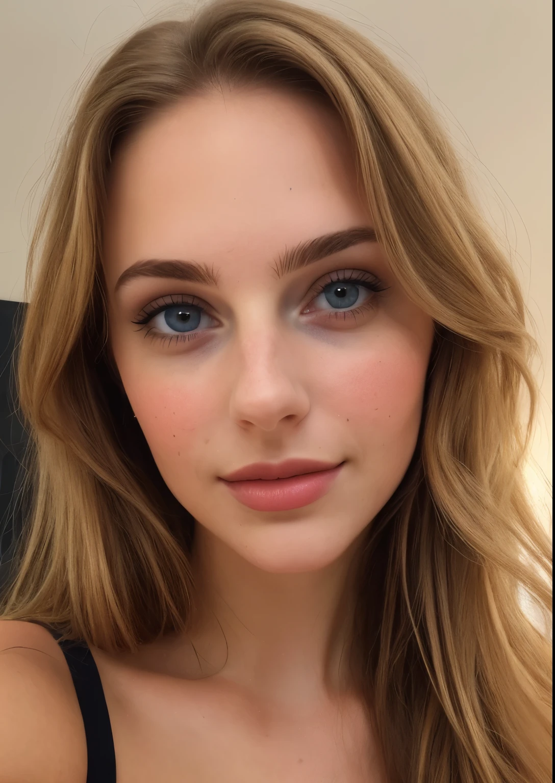 Selfie of a pretty young woman, Shot with an iPhone camera