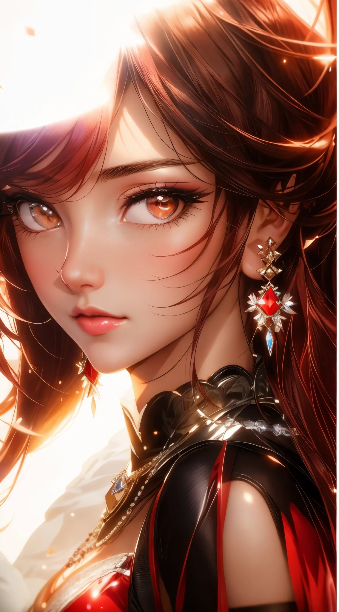 arafed image of a sexy couple posing together in a window, seductive tifa lockhart portrait, tifa, tifa lockhart, tifa lockheart, tifa lockhart portrait, glamorous tifa lockheart, portrait of tifa lockhart, tifa lockhart with Red hair, range murata and artgerm, 8k high quality detailed art