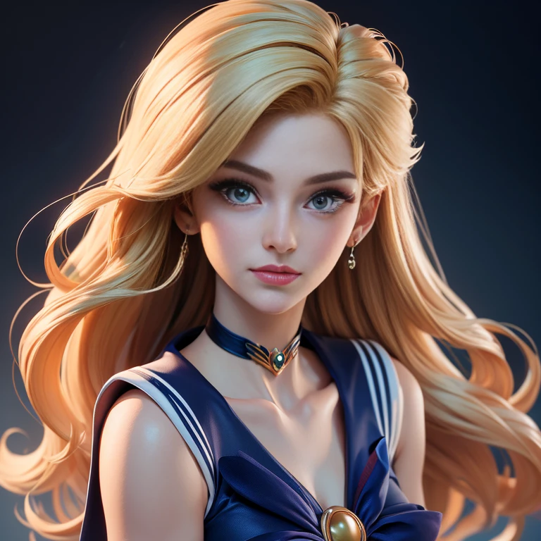 ((Masterpiece)), (Best quality), (Ultra detailded), ((Very detailed)), 4K, (8k), Sailor Moon, longs cheveux blonds, Double queue de cheval, Sailor Moon Aesthetics, Dream Core,