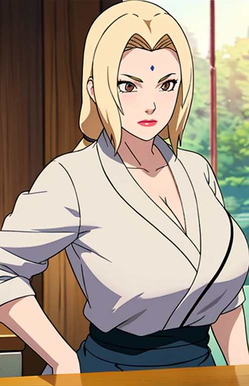 (huge tits), (), (), white shirt, black tight skirt, fullbody, cleavage, good anatomy, masterpiece, best quality, 4k, 8k, professional photography, soft light, sharp focus, 1 girl, blonde hair, at classroom, blonde hair, parted banks, detailed face+brown eyes, open lips, lipstick, close up view, (mountain), (lake)