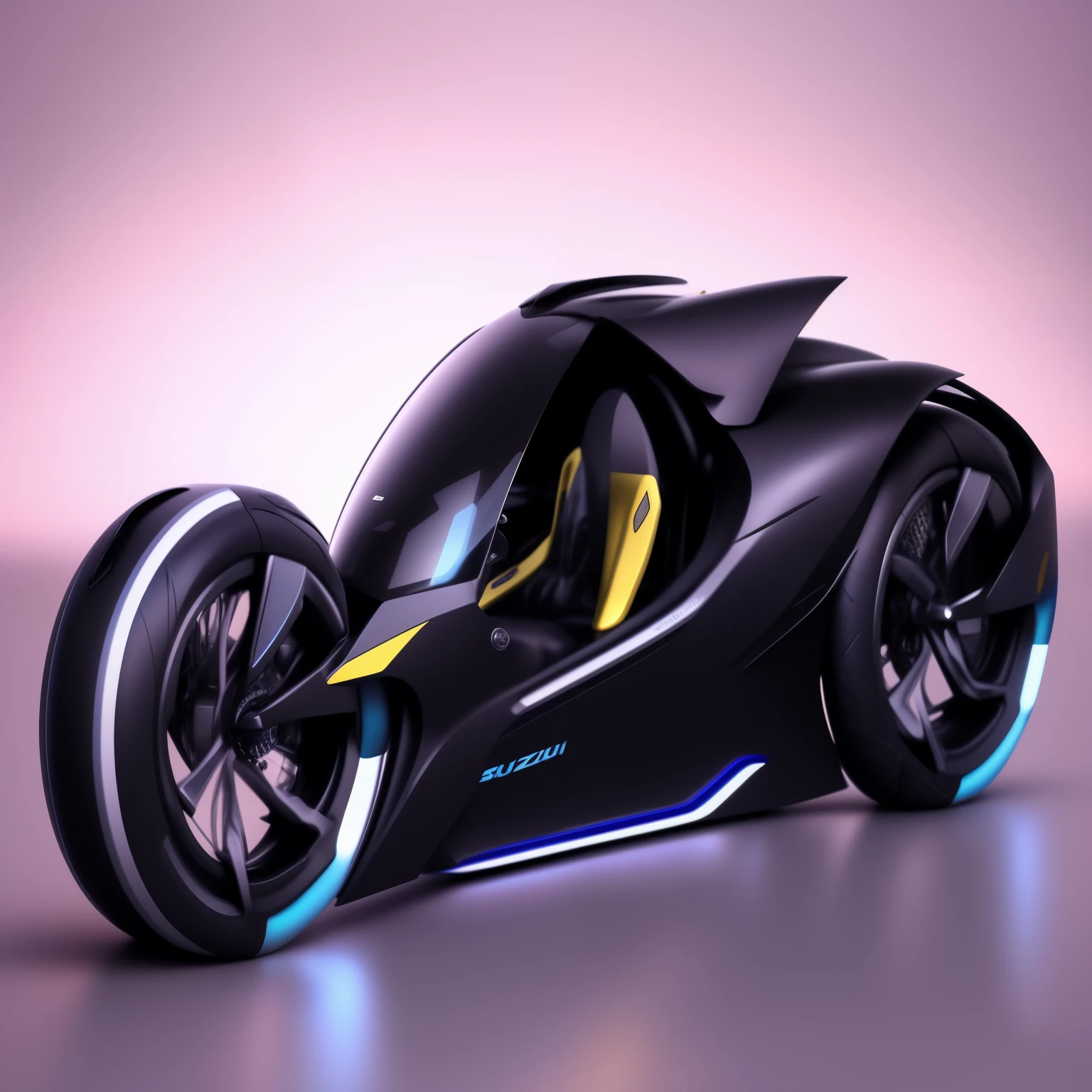 a close up of a futuristic motorcycle with a yellow and blue wheel, futuristic suzuki, futuristic vehicles, futuristic vehicle, futuristic concept car, trending on vehicle design, futuristic car concept, futuristic cars, futuristic product car shot, cute future vehicles, concept automobile design, futuristic concept design, futuristic car, concept car, concept car design, concept design art octane render