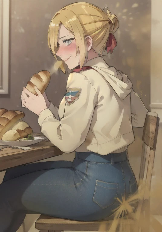 ((annie)),((velocity)),Attacked by farts, (((Women sit on dining bench)),velocity,detailed eyes,),i'i'i'i'i'i' dining room)),((One Woman)),((girl wear a scout regiment outfit)),((A girl smells a fart and smiled shyly )),((fart while eat bread and potatoes)),((blushing)),(masterpiece:1.2、top-quality)、(the Extremely Detailed CG Unity 8K Wallpapers、ultra-detailliert、Best Shadows)、(细致背景)、(The best lighting、extremely delicate and beautiful)、depth of fields、1girl in、独奏 ,Women,((((Girl is embarassed when she farting)))),(profile facing diagonally)))),((i'I closed my mouth with hand feel embarassed...)),(()),((embarassing look)),((massive fart))