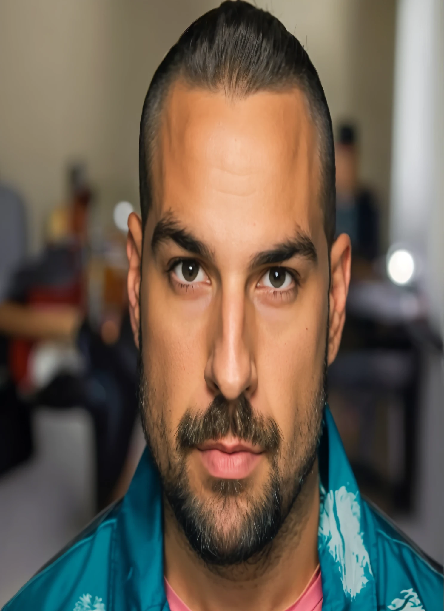 there is a man with a beard and a pink shirt, acting headshot, headshot profile picture, headshot photo, raphael lecoste, headshot photograph, headshot portrait, closeup headshot, george doutsiopoulos, closeup headshot portrait, by Nicholas Marsicano, character headshot portrait, gary montalbano, andrew gonzalez, cinematic headshot portrait, meet the actor behind the scenes