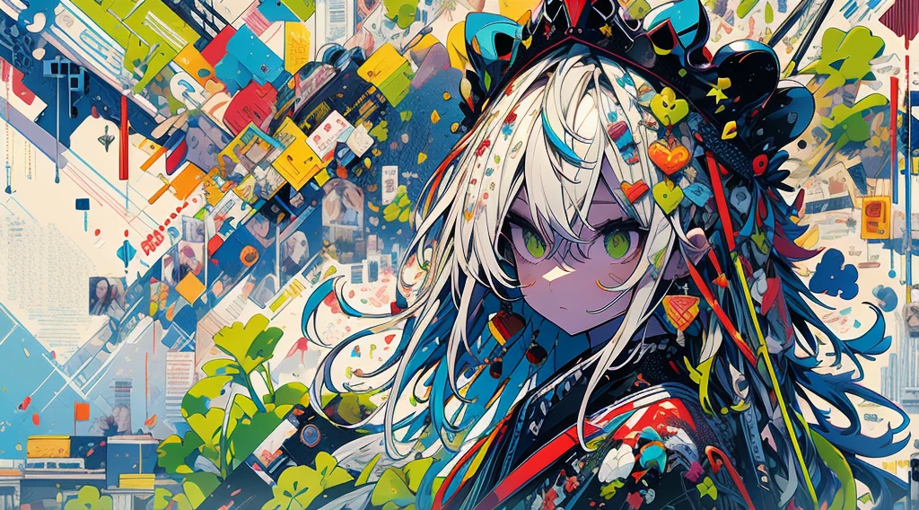 green pool eyes，rhyme，bust sculpt，silver hair crown，Exquisite hairpin，Deep gaze，Alone，Facing the sky，Bamboo shadows，coloured with lots of colour，720P HD，Armed with a machete，true to life，Ray traching，Rich in shades，The red brocade curtain has been hung，Gentlemen standing on both sides，Review the place where the team passes，Petals falling all over the ground。