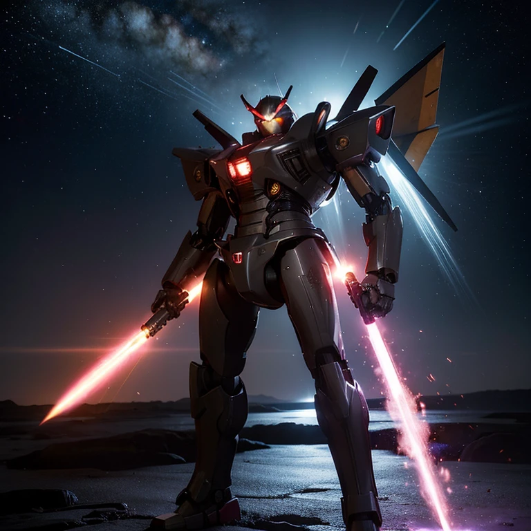 scientific fiction,CG animation,,Power mecha suit,Looks pretty,glowing hairemale: 20 years old,Pink elementeam gun in hand,Heroic
