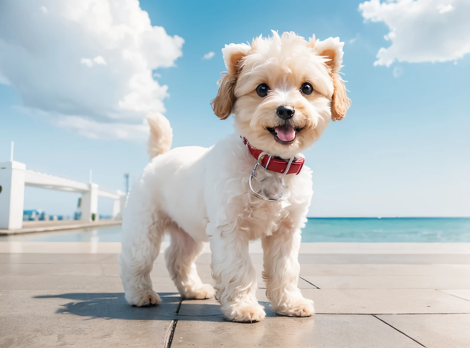 super cute teddy dog,white colors,Stock,soared to 4,000 points,Aperture 4.0,Professional Leica camera,High quality business posters。