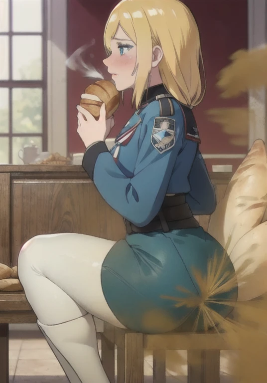 ((historia)),((velocity)),Attacked by farts, (((Women sit)),velocity,detailed eyes,blue eyes, blonde hair),i&#39;i&#39;i&#39;i&#39;i&#39;i&#39; dining room)),((One Woman)),((girl wear a scout regiment outfit)),((A girl smells a fart and smiled shyly )),((fart while eat bread and potatoes)),((blushing)),(​masterpiece:1.2、top-quality)、(the Extremely Detailed CG Unity 8K Wallpapers、ultra-detailliert、Best Shadows)、(细致背景)、(The best lighting、extremely delicate and beautiful)、depth of fields、1girl in、独奏 ,Women,((((Girl is embarassed when she farting)))),(profile facing diagonally)))),((i&#39;I closed my mouth with hand feel embarassed...)),(()),((embarassing look)),((massive fart))