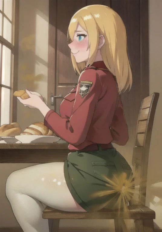((historia)),((velocity)),Attacked by farts, (((Women sit on dining bench)),velocity,detailed eyes,blue eyes,blonde),i&#39;i&#39;i&#39;i&#39;i&#39;i&#39; dining room)),((One Woman)),((girl wear a scout regiment outfit)),((A girl smells a fart and smiled shyly),((fart while eat bread and potatoes)),((blushing)),(​masterpiece:1.2、top-quality)、(the Extremely Detailed CG Unity 8K Wallpapers、ultra-detailliert、Best Shadows)、(细致背景)、(The best lighting、extremely delicate and beautiful)、depth of fields、1girl in、独奏 ,Women,((((Girl is embarassed when she farting)))),(profile facing diagonally)))),((i&#39;I closed my mouth with hand feel embarassed...)),(()),((embarassing look)),((massive fart))
