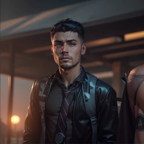 Change background cyberpunk handsome boy, realistic face, 8k, ultra realistic