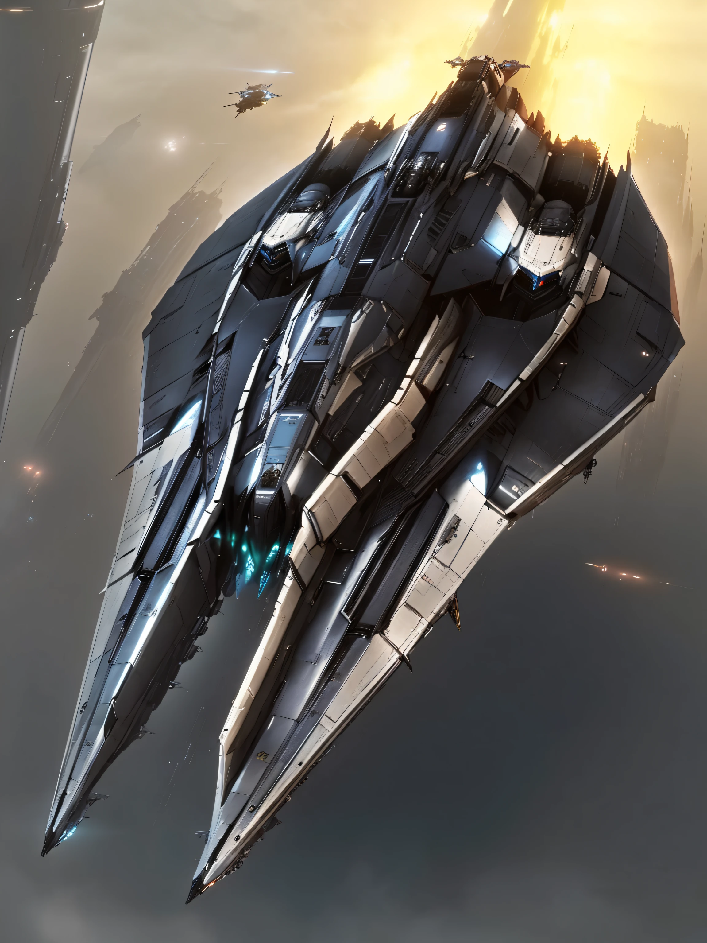 spaceship with a jet engine flying through the air, spaceship concept art, spaceship design, viktor antonov concept art, nicolas bouvier sparth, dark ( spaceship ), scifi spaceship, futuristic spaceship, lockheed concept art, futuristic starship, star citizen concept art, high quality concept art, futuristic spaceships, by Slawomir Maniak, sci - fi spaceship in combat