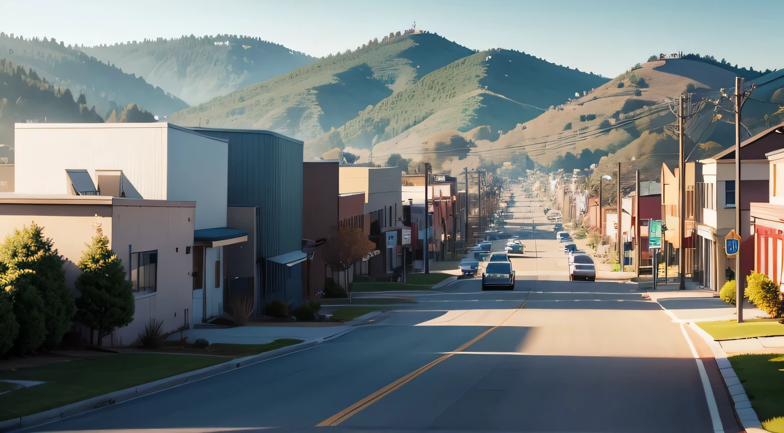 American modern town