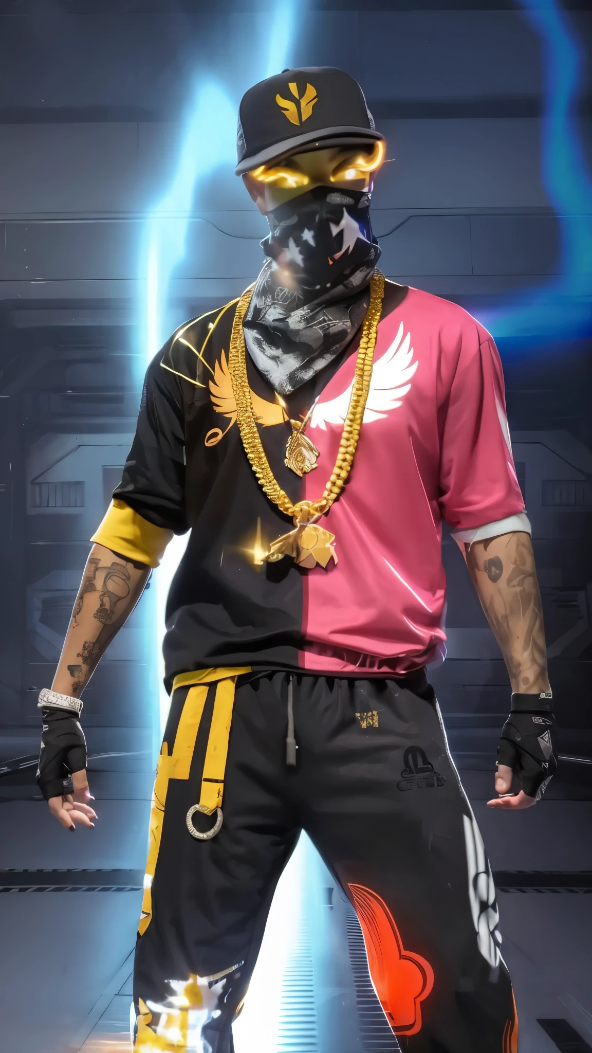 1boy , glow, wearing a mask , 8k Quality, real