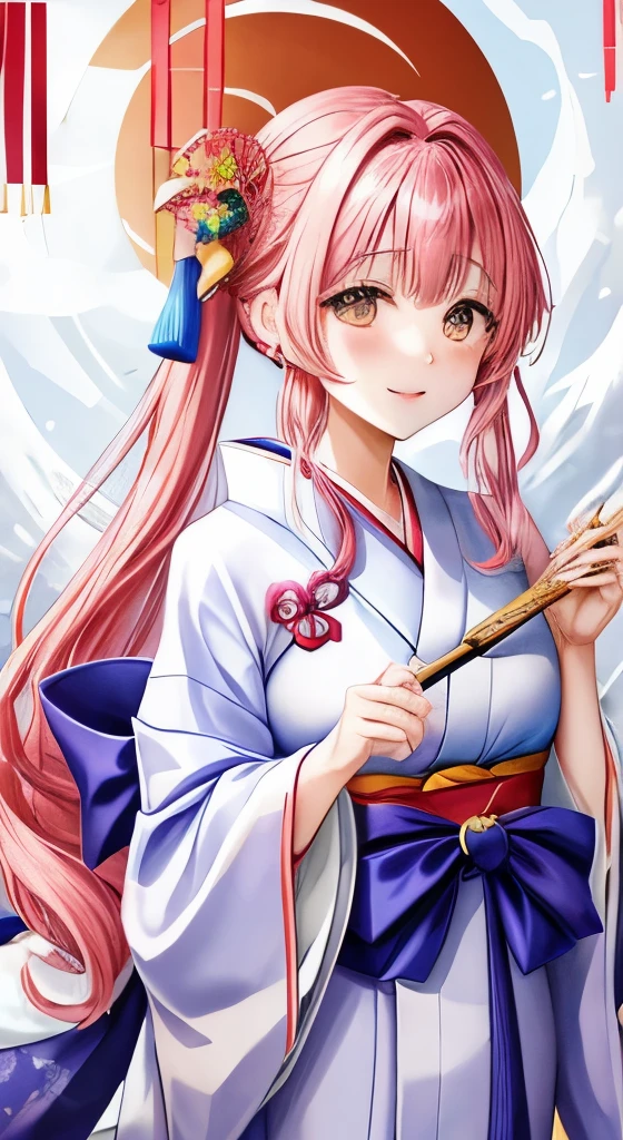 1 moon　Kimono　Yuki　Yuki景色　花魁　Yukiだるま追加　Hair colorpink　Dazzling　A Japanese style　Winters　snowscape　Ka-sheng-hsien