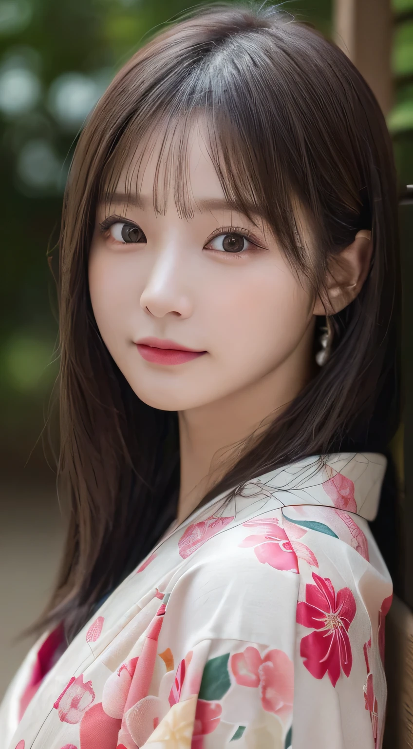 (Kimono)、(23years old)、(top-quality,masterpiece:1.3,超A high resolution,),(ultra-detailliert,Caustics),(Photorealsitic:1.4,RAW shooting,)Ultra-realistic capture,A highly detailed,high-definition16Kfor human skin、 Skin texture is natural、、The skin looks healthy with an even tone、 Use natural light and color、(One Woman)、japanes,,kawaii,A dark-haired,Middle hair,(depth of fields、chromatic abberation、、Wide range of lighting、Natural Shading、)、