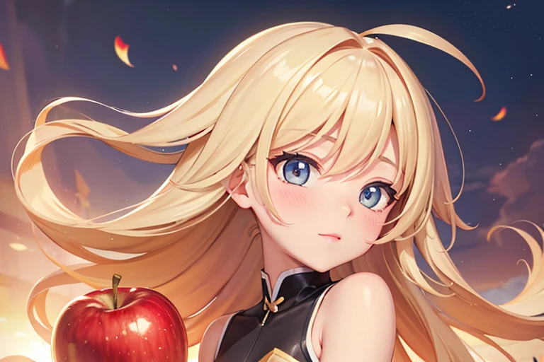 apple has a face Like a cute girl