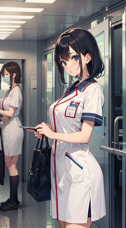 Beautiful Mature Woman、The upper part of the body、hospitals、Long、nurse、nurse