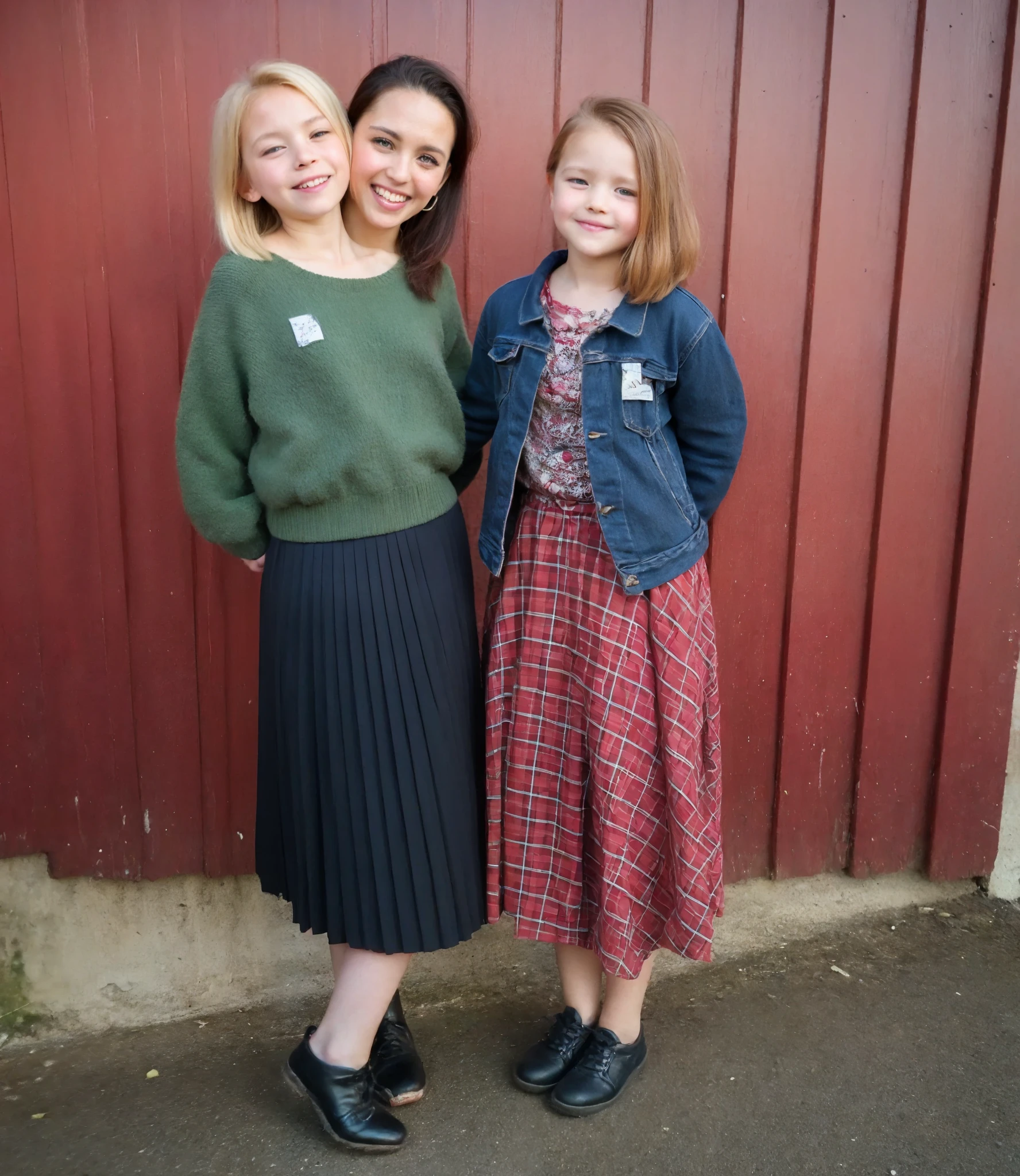 2heads, two headed girl, (a 6 and a 12 year old gi blonde and a brunette:1.3)
