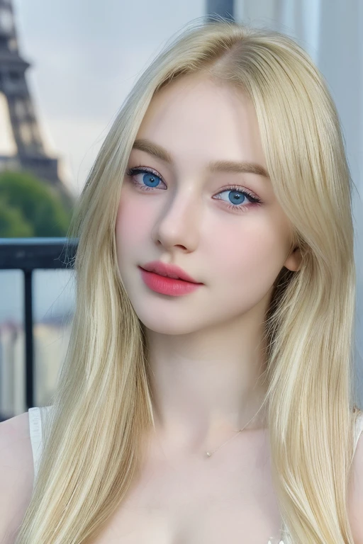 RAW,, Nikon Z 85mm, award-winning glamor photography, ((best quality)), ((masterpiece)), ((realistic)), beautiful russian woman, white lace dress, white skin, 18 years old, ((long blonde hair:1.3)),hazel eyes, perky huge breasts, sitting in the bed, eiffel tower in the background, ((huge breasts)), innocent, intricate details, highly detailed, sharp focus, professional, 4k, divine rays, hand model, stunning blue eyes, small, delicate, innocent, high resolution, detailed facial features, high detail, sharp focus, soft , aesthetic, extremely detailed, photo_\(ultra\), photorealistic, realistic, post-processing, maximum detail, roughness, real life, ultra-realistic, photorealism, photography, 8k uhd, photography, SEMHOUETTE light, russian face