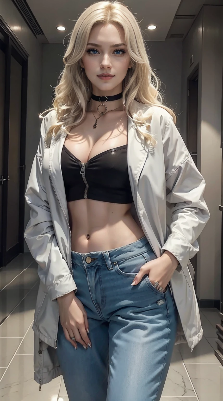 Yang European hot girl, 20 years, hsr, silverwolf, full length, sweat, cute face, hot model, hot lips, deep, Detailed skin texture, in jacket, in Boxford, fully dress, (Full Focus:1.1), ((perfect proportions))), ((Anatomically correct)), (large full breasts:1.33), (Beautiful face: 1.33), (Perfect eyes:1.33), golden eyes), Best quality, eyes with rings, ((Platinum Medium Hair, combed to one side, Extremely Detailed)), perfect legs, Hot model, golden eyes