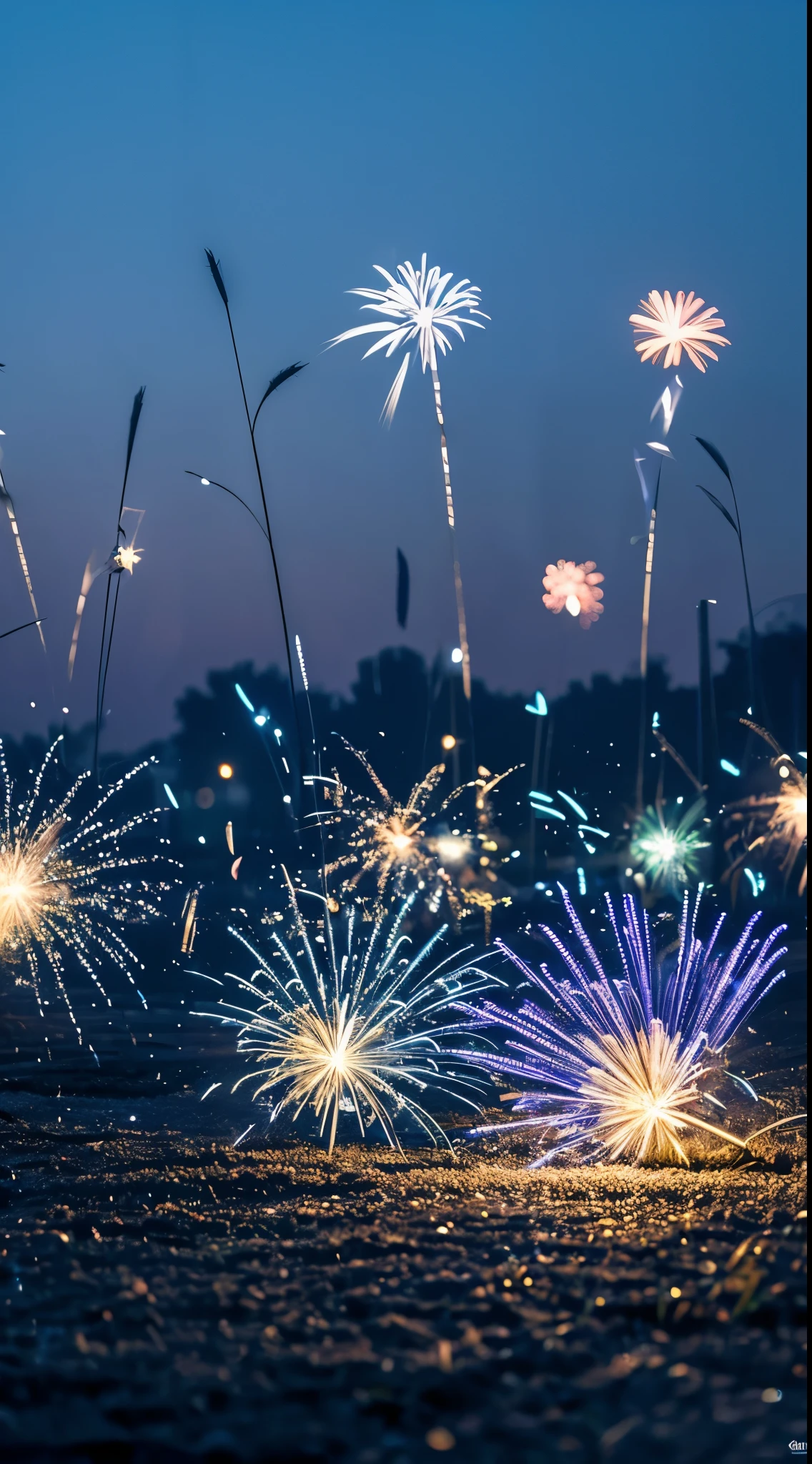 winter,grass,star in sky,firework,smog,traffic ligh ts,blue glow1.1,polished prismatic glass2.0,beautiful pattern,uk,high-quality