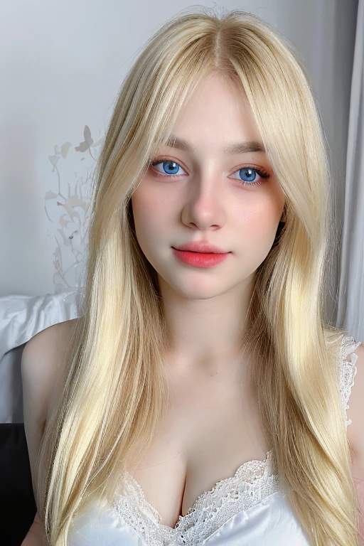 RAW,, Nikon Z 85mm, award-winning glamor photography, ((best quality)), ((masterpiece)), ((realistic)), beautiful russian woman, white lace dress, white skin, 18 years old, ((long blonde hair:1.3)),hazel eyes, perky huge breasts, sitting in the bed, eiffel tower in the background, ((huge breasts)), innocent, intricate details, highly detailed, sharp focus, professional, 4k, divine rays, hand model, stunning blue eyes, small, delicate, innocent, high resolution, detailed facial features, high detail, sharp focus, soft , aesthetic, extremely detailed, photo_\(ultra\), photorealistic, realistic, post-processing, maximum detail, roughness, real life, ultra-realistic, photorealism, photography, 8k uhd, photography, SEMHOUETTE light, russian face