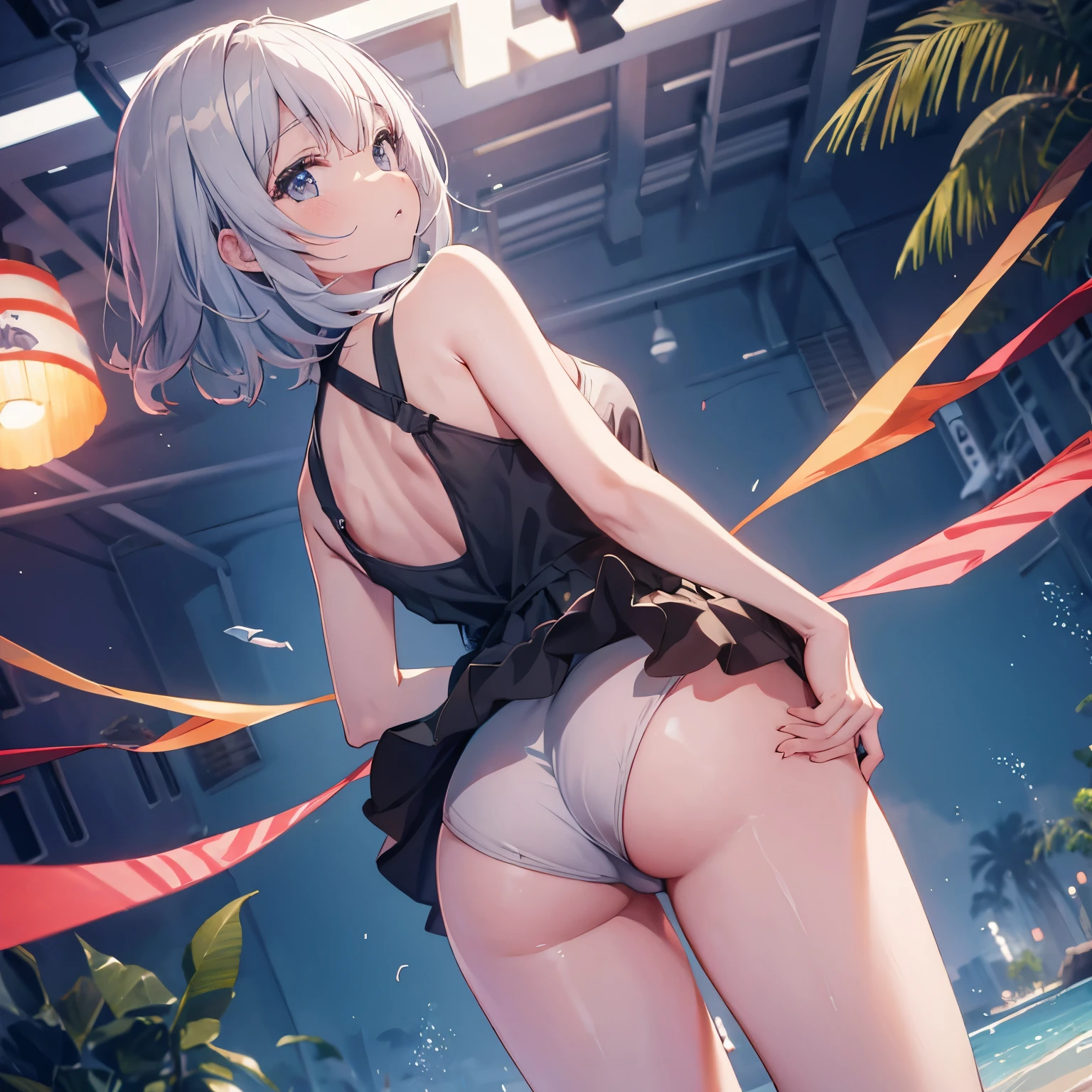 pees in school swimsuit