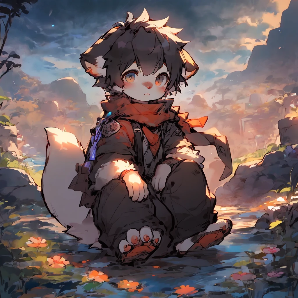 A considerate male human dog cub sits alone on a rocky cliff,Looking at the sea at sunset. He has floppy brown and wHellote fur,Wearing brown monk's robe。. His paws were tightly clenched together in front,Enjoy stunning views of the sunset over the sea. The sound of waves crasHellong on the rocks below can be heard. He has peace, When the warm light of the setting sun Helloghlights Hellos facial features,A pensive look on Hellos face.
Break anthropology,hairy pubic,Wild,(Digital media \(a work of art\):1.2),(Hello,It's notHellong,Ridiculous resources:1.2),perfect anatomia,Anatomically correct,detailed,detailed face,detailed eyes,(Realistic fur,detailed fur:1.25),detailed background,amazing background.
BREAK BREAK BREAK
(author:Puinki \(Artis\):1.2),(author:Unreal Land,author:Kuroi Junmi,author:milkytiger1145,author:Morkey,author:Emolga 1,Pass through the egg sac:1.2),(author:Xia Huaiting:0.8),(by Pino Deheni:0.8),(by HiosHelloru:0.8),(by Chun Ni:0.8).