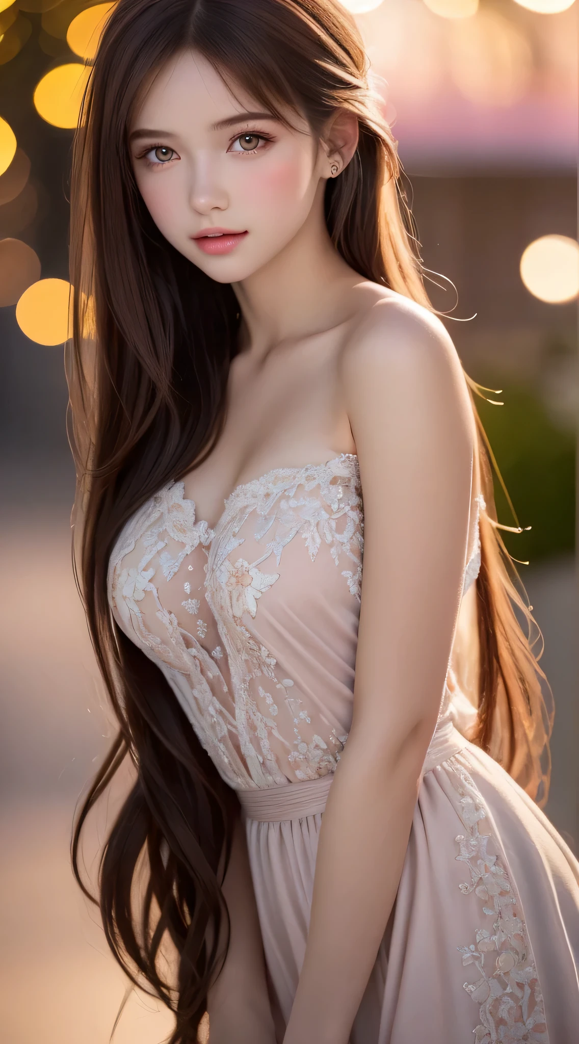 hair bobbles, wince, longeyelashes, solid circle eyes, light smile, ear blush, fang, ccurate, Surrealism, drop shadow, anaglyph, stereogram, tachi-e, ass pov, atmospheric perspective, 8K, super detail, best quality, best quality, high details, anatomically correct, uhd, retina, masterpiece, textured skin, high quality, highres, award winning, super detail, accurate,1 Girl,high resolution, high quality, masterpiece, mxmk white dress, Bare shoulders, Purple Eyes, White Dress, Weaving, Shock, beach