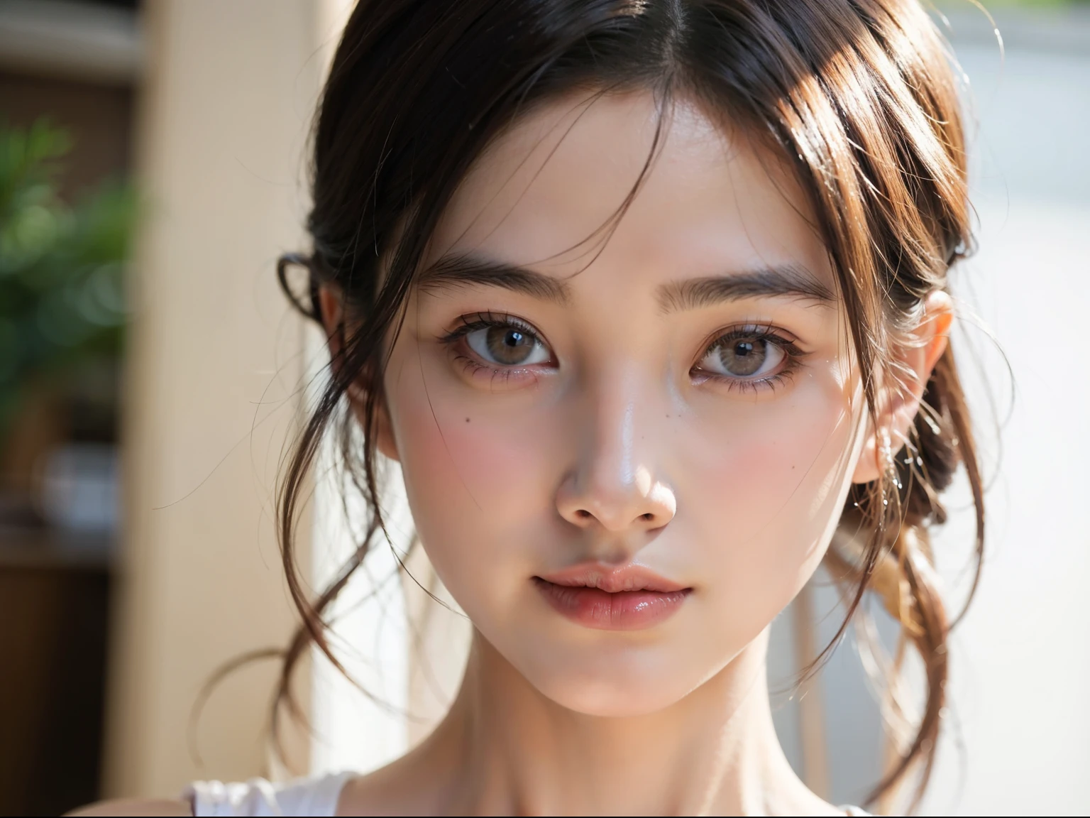 Asian girl face portrait