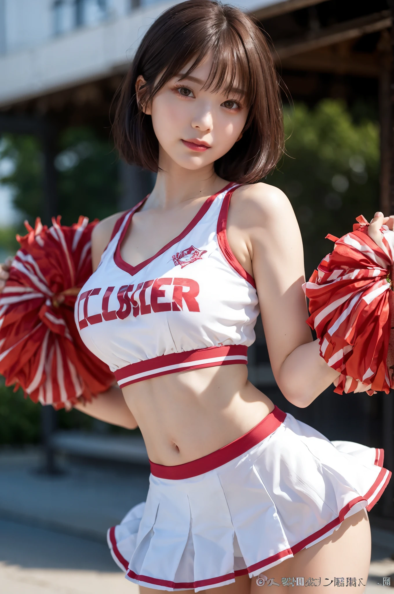 (8K、Raw photography、top-quality、masterpiece:1.2)、(realisitic、Photorealsitic:1.37)、ultra-detailliert、超A high resolution、女の子1人、see the beholder、beautifull detailed face、Constriction、(Slim waist) :1.3)、Beautiful detailed skin、Wearing a pure white bra on the upper body、Wearing pure white panties on the lower body、FULL BODYSHOT、nipple erect、Clothes only include panties and bra、Idol、cute little、Excellent style、Beautiful body、Lightly spread your legs、full body Esbian、beautiful figure、Brown hair、Shortcut Hair、