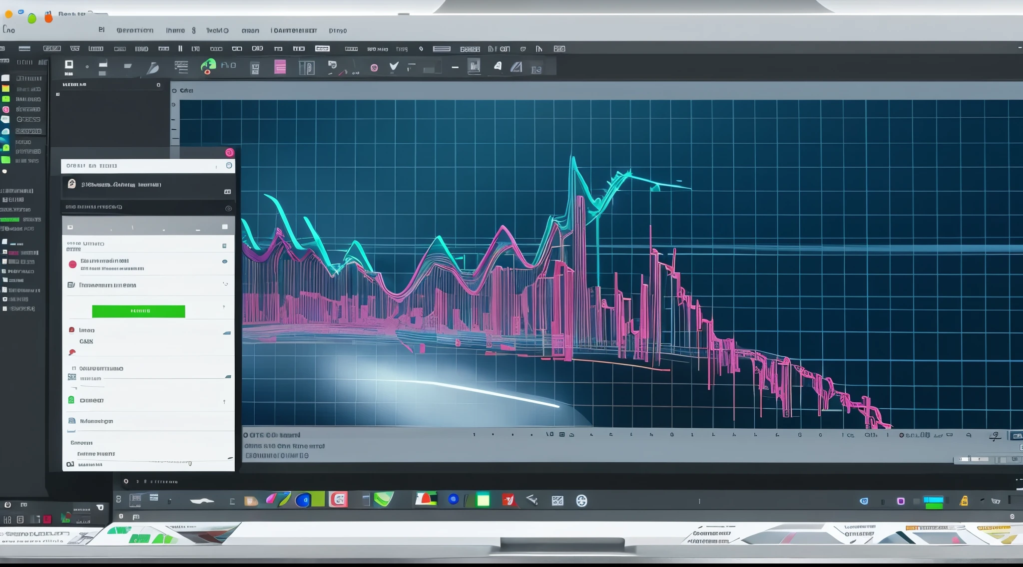 Engaging 3D visualization featuring stunning graphs、glinting