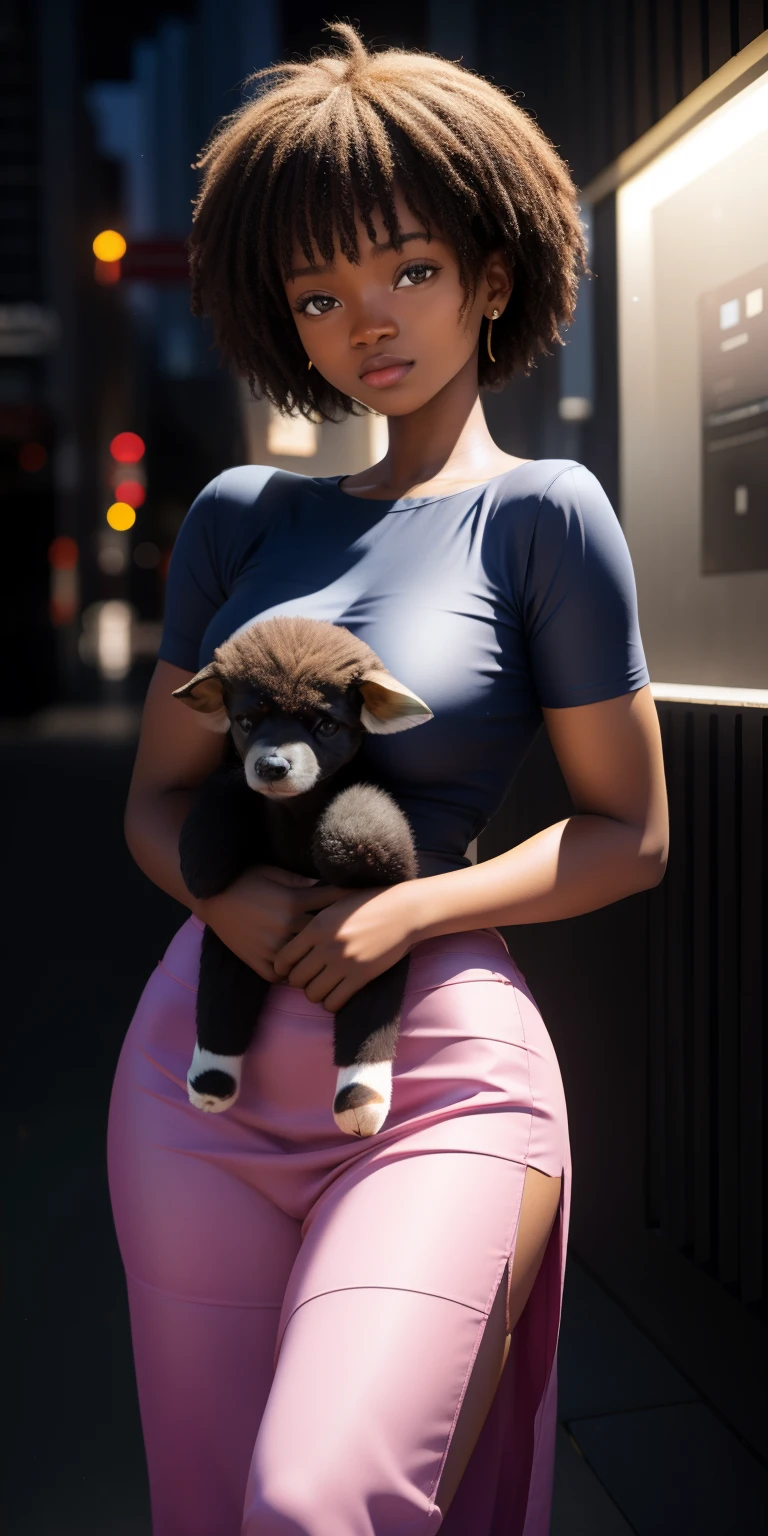 African girl, short hair