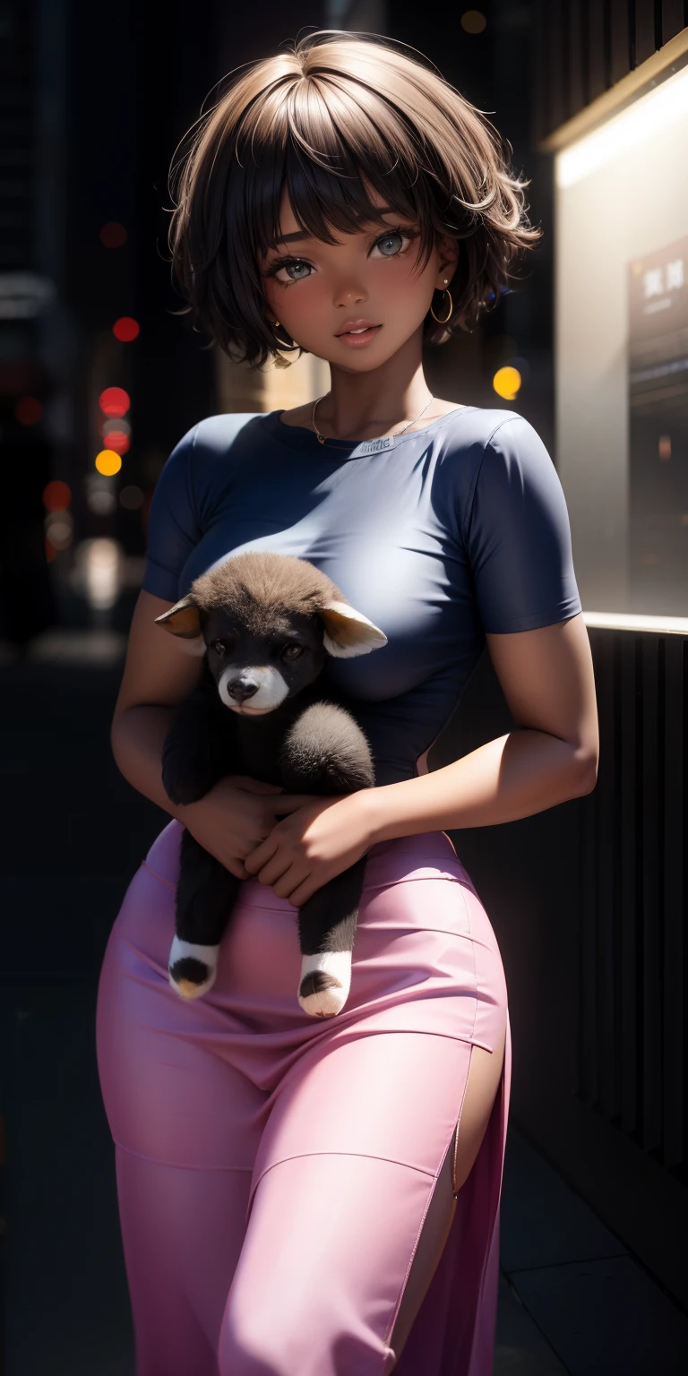 African girl, short hair