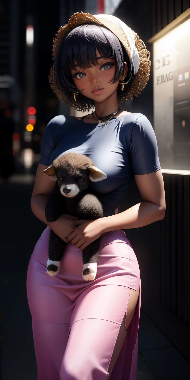 African girl, short hair