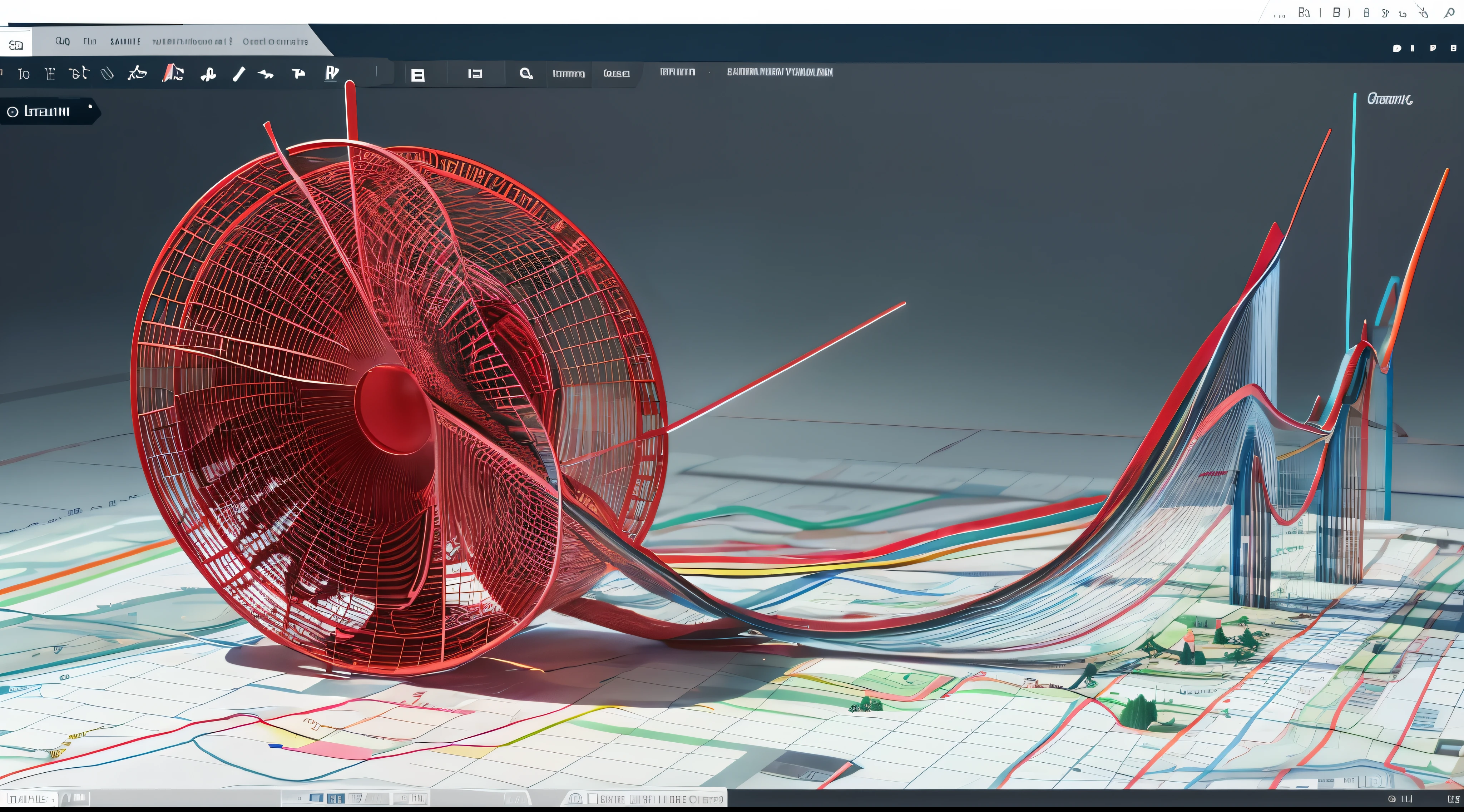 Engaging 3D visualization featuring stunning graphs、glinting