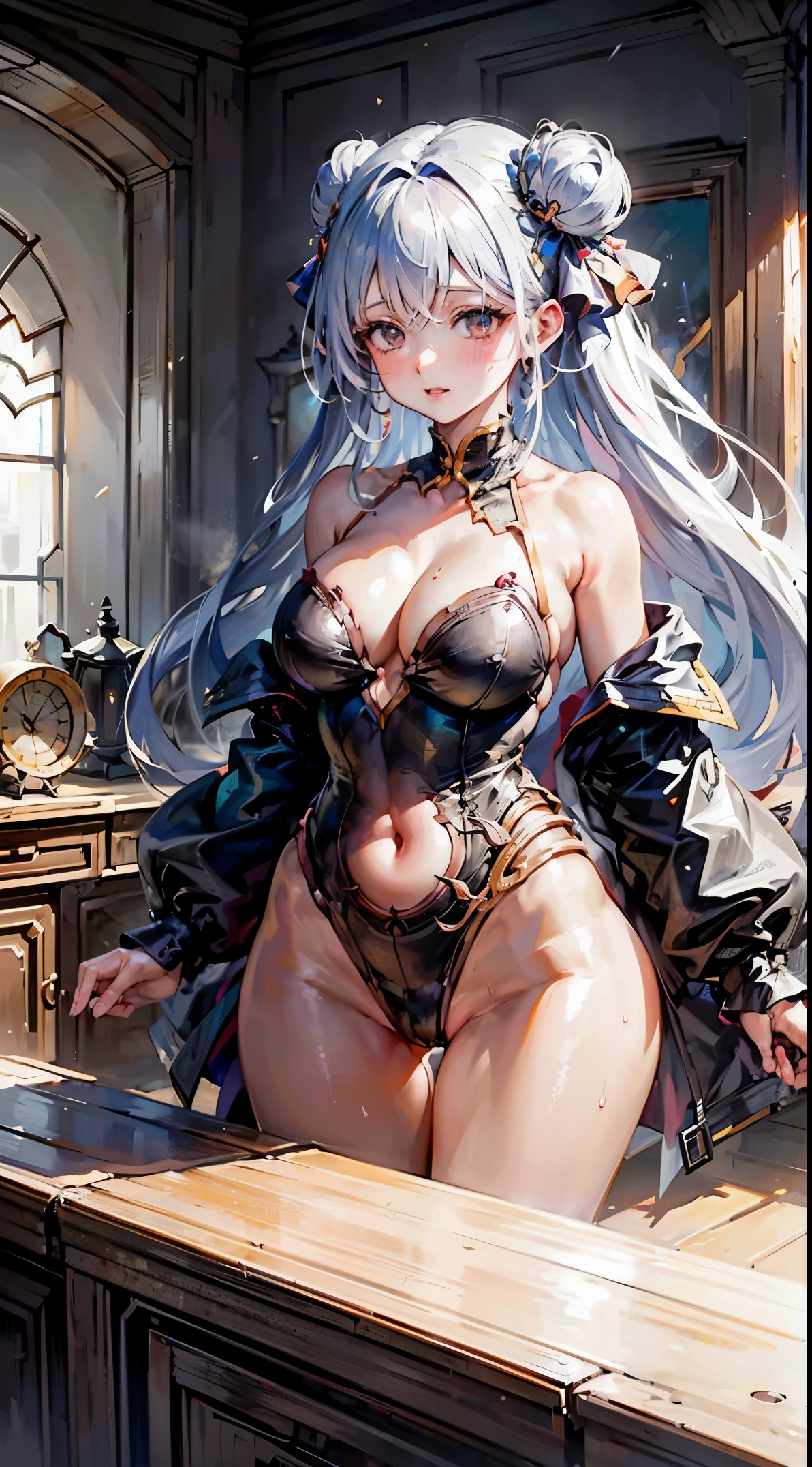 animemanga girl在黑暗的房间里摆姿势, animemanga girl, pubic hair very large，Beautiful anime woman, 详细的digital anime art, 美丽的animemanga girl, Art germ extremadamente detallado, beautiful anime woman, digital anime art avanzado, Art germ. anime illustration, 4K anime style, digital anime art, Anime fantasy artwork, 有魅力的animemanga girl