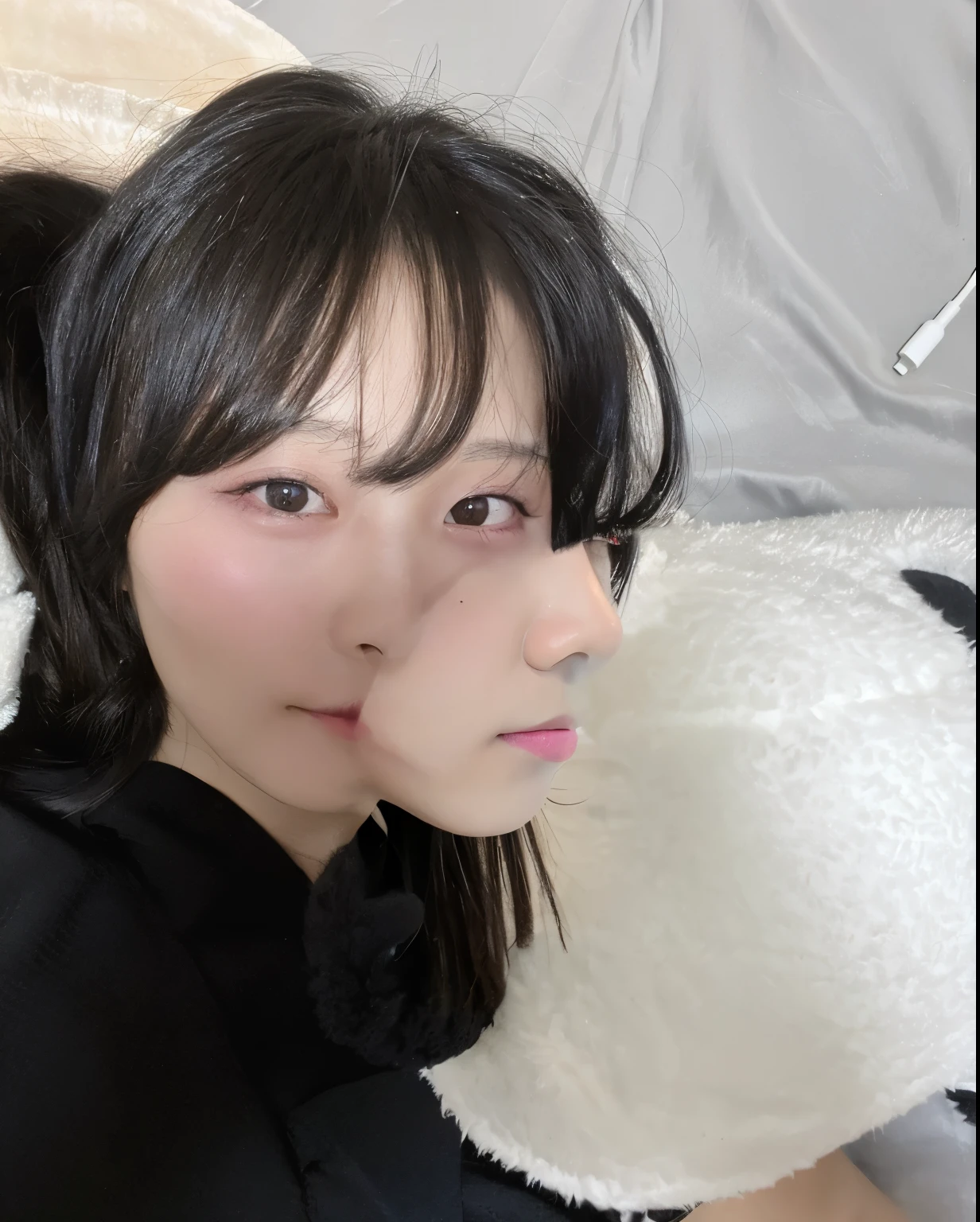 ((Midnight, Best quality, 8k, Masterpiece :1.3)), Whole body, Long legs, Sharp focus :1.2, A pretty woman with perfect figure :1.4, Slender abs :1.1, ((Dark brown hair, Big breasts :1.2)), (White tight tshirt, Jean bib, Standing:1.2), ((Night city view, Rooftop:1.3)), Highly detailed face and skin texture, Detailed eyes, Double eyelid